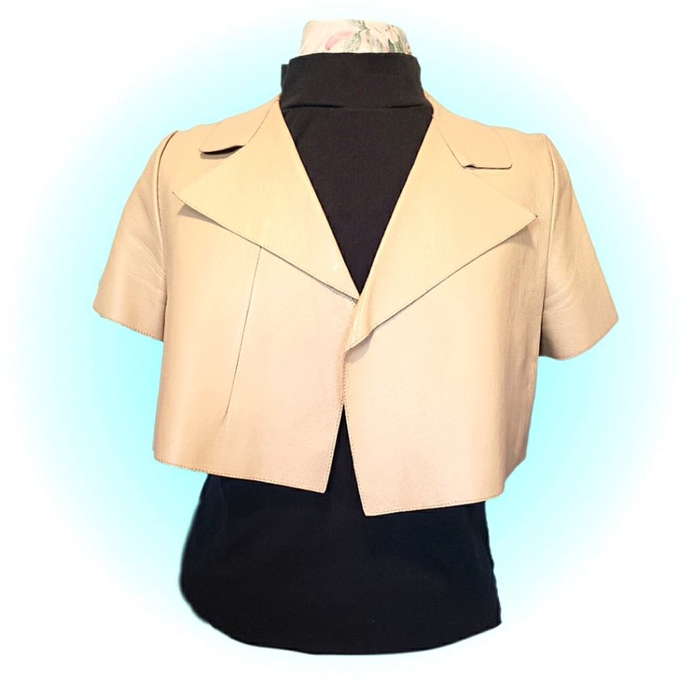MARNI Vintage Italian Lamb Leather cropped jacket